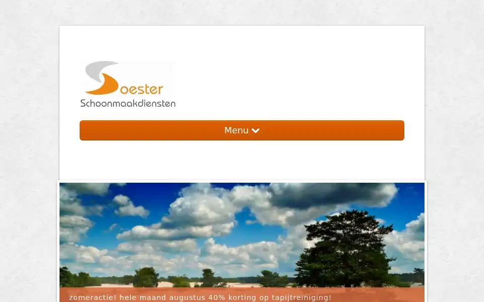 Screenshot of soesterschoonmaakdiensten.nl