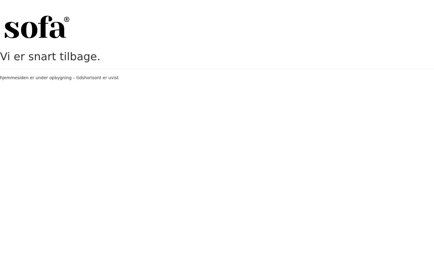 Screenshot of sofa.dk