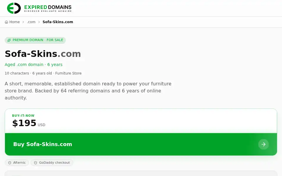 Screenshot of sofa-skins.com