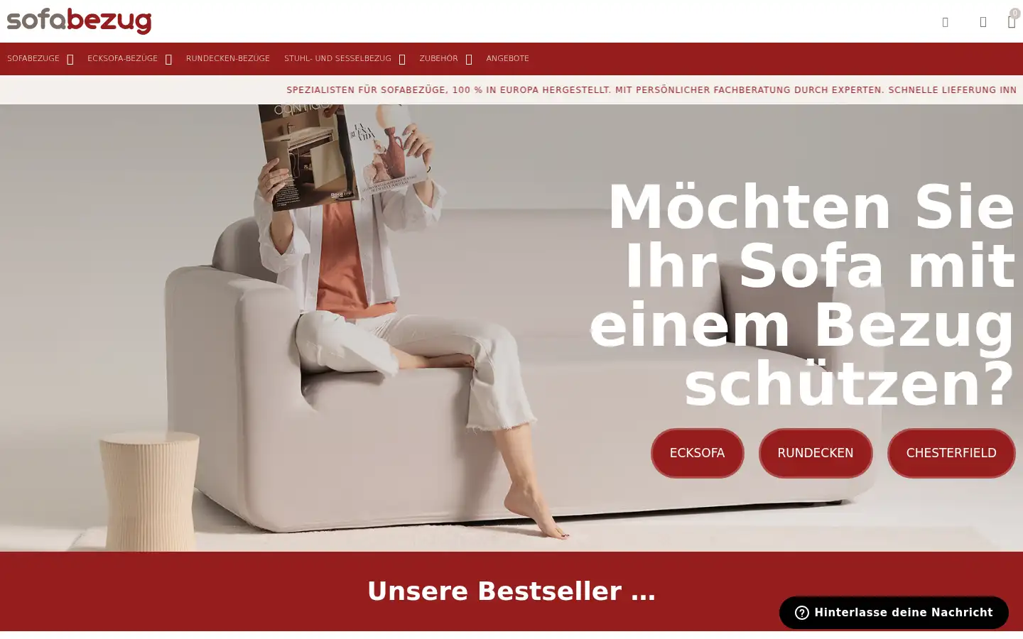 Screenshot of sofabezug.de