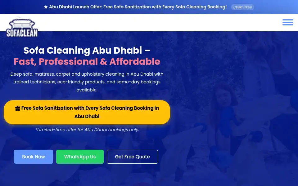 Screenshot of sofaclean.ae