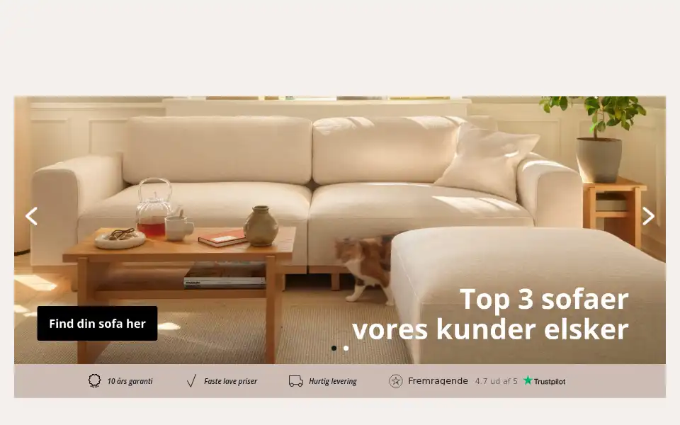 Screenshot of sofacompany.dk