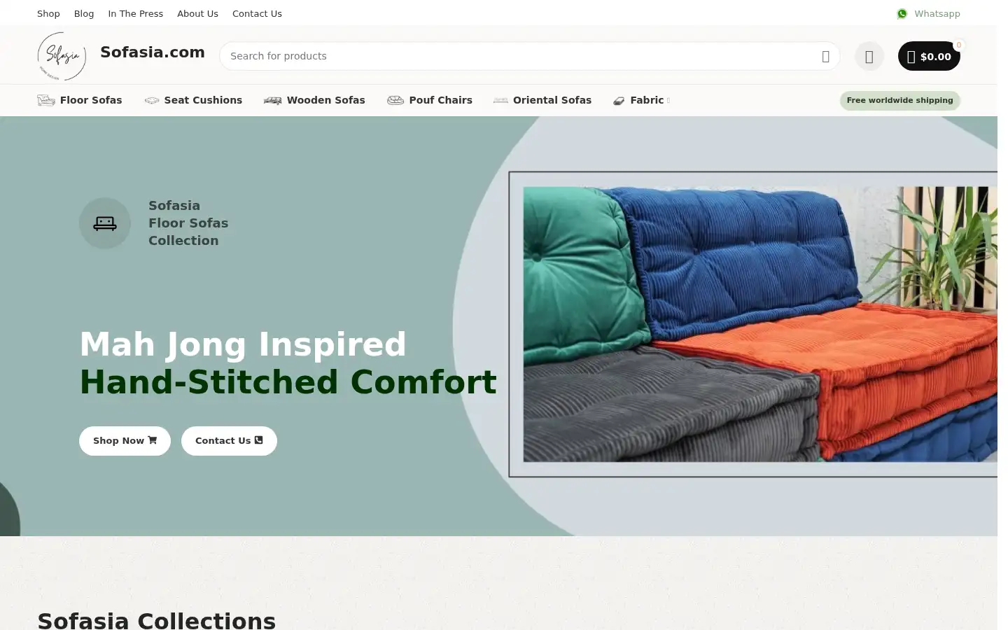 Screenshot of sofasia.com