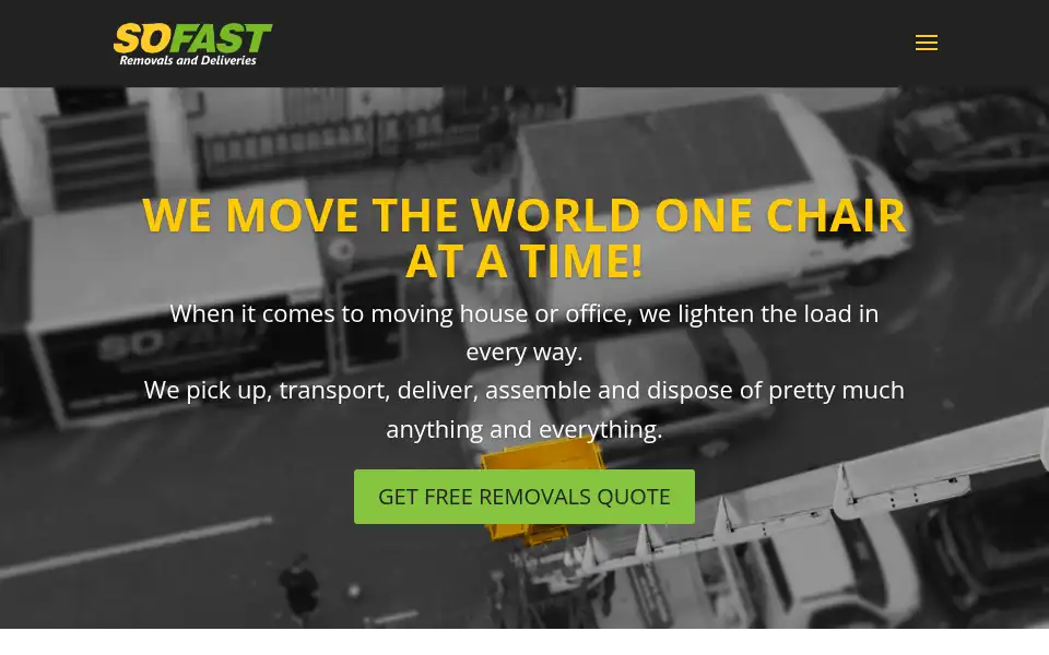 Screenshot of sofastremovals.co.uk