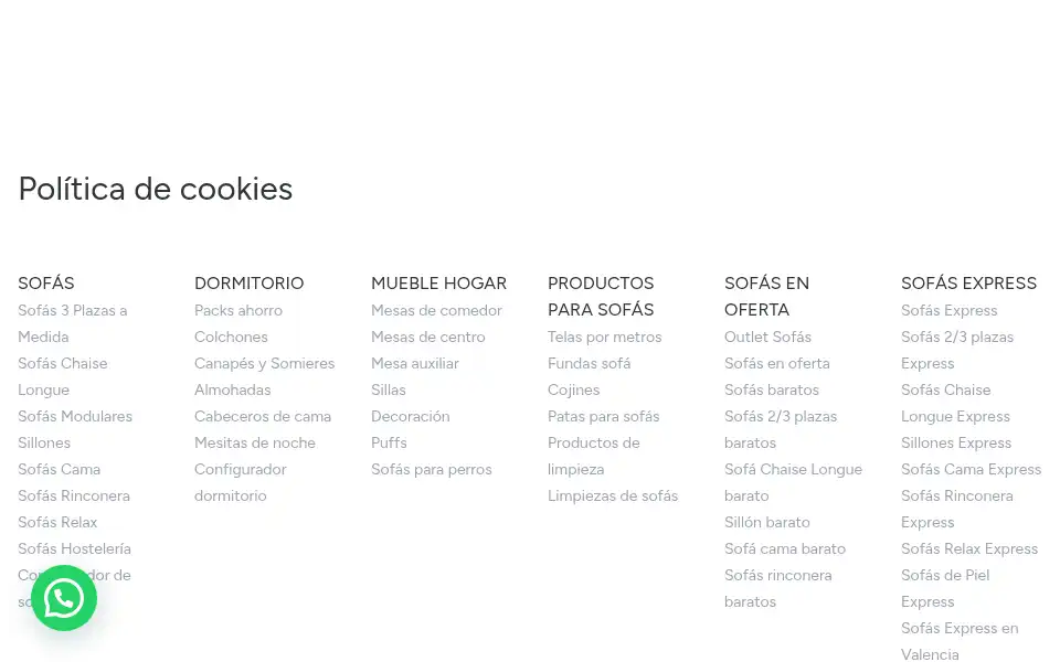 Screenshot of sofavalencia.com