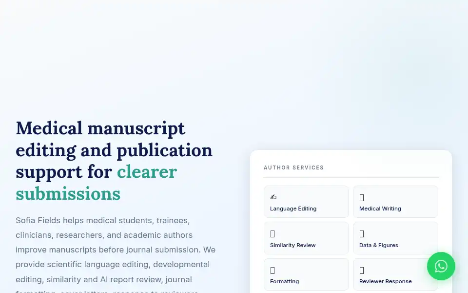 Screenshot of sofiafields.com