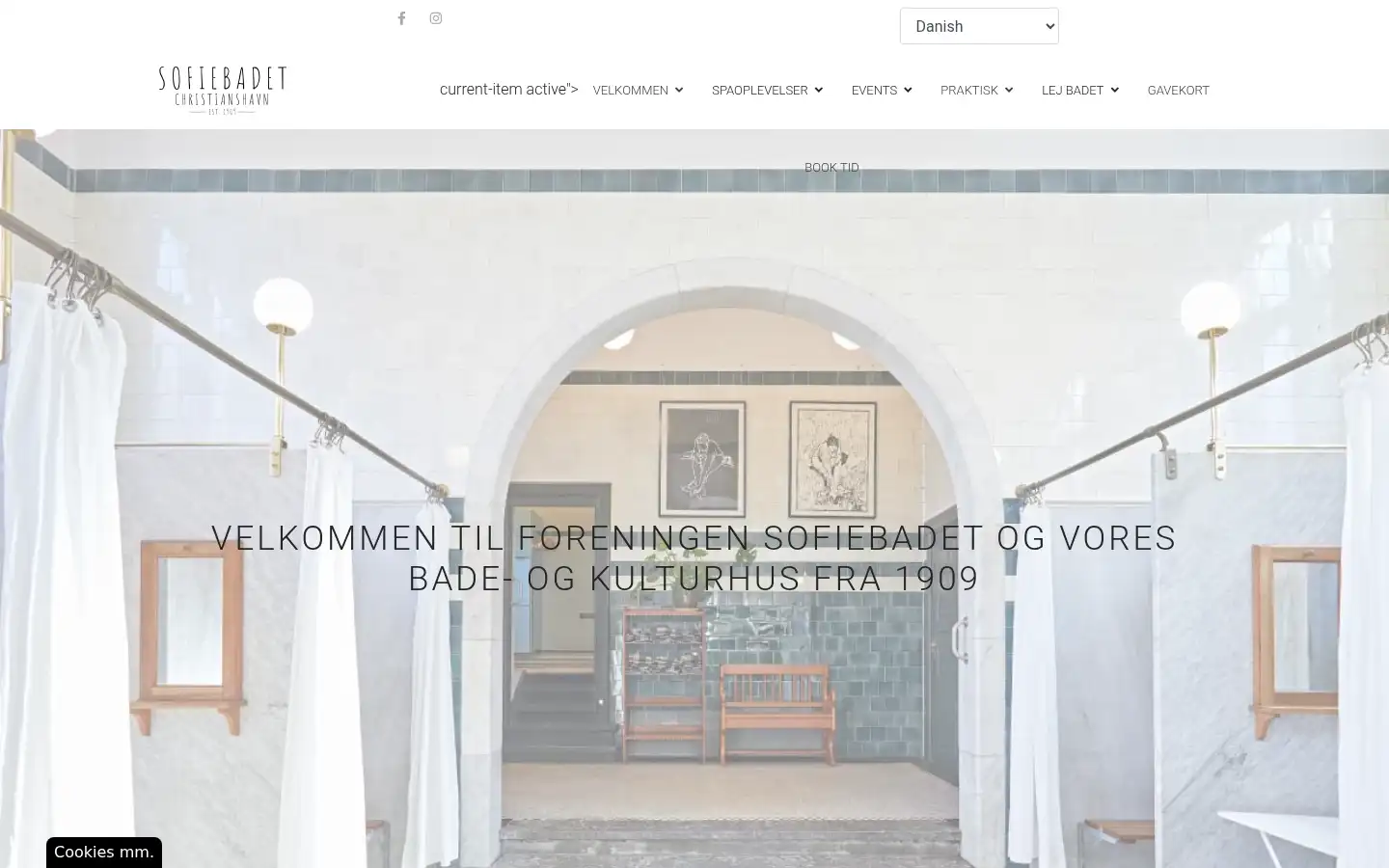 Screenshot of sofiebadet.dk
