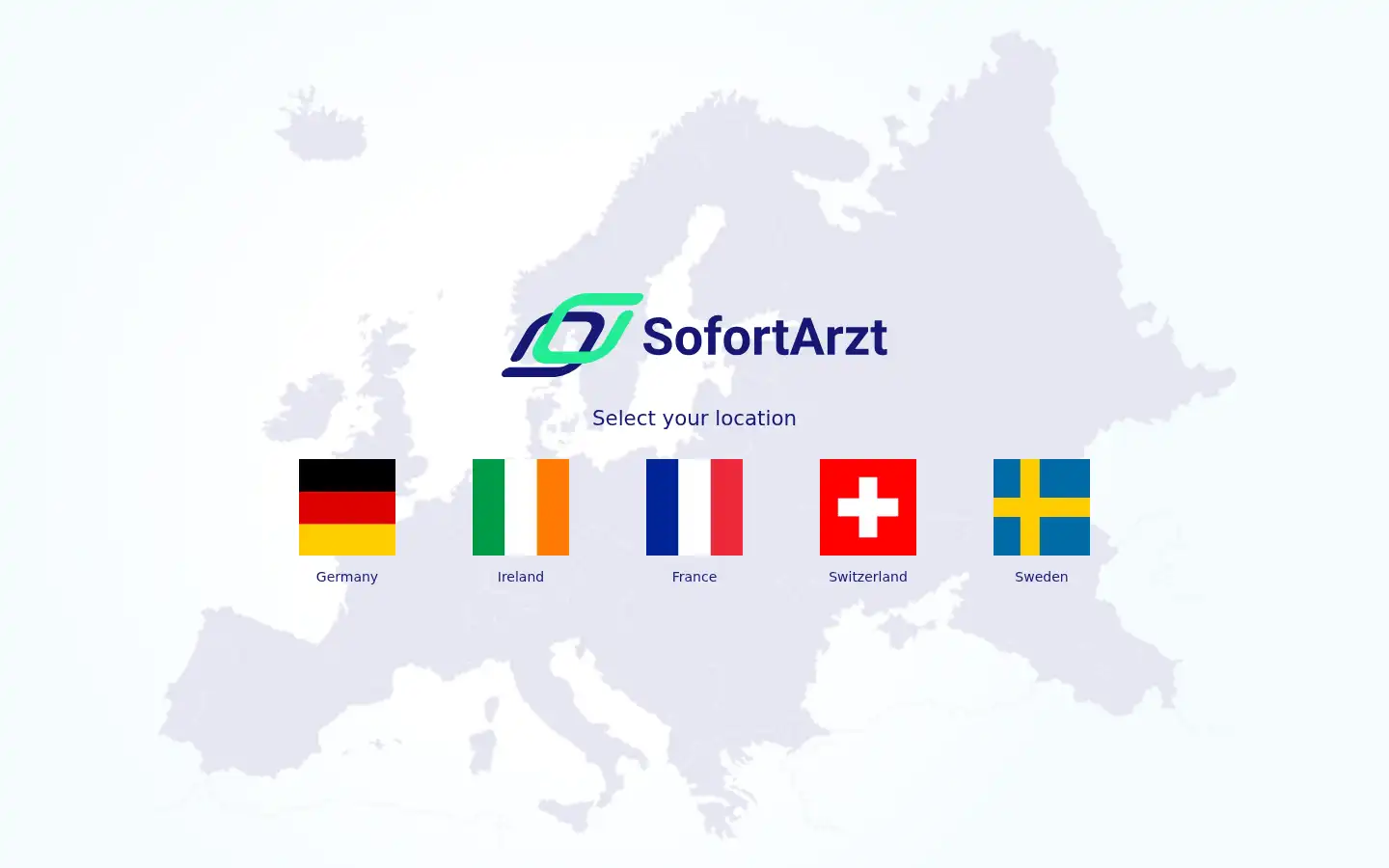 Screenshot of sofortarzt.com