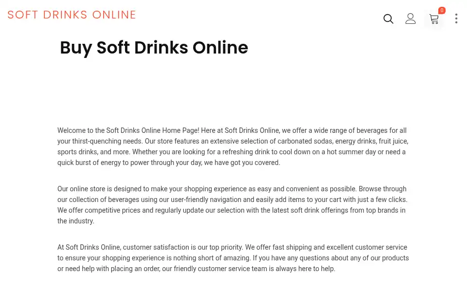 Screenshot of softdrinksonline.com