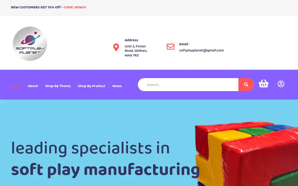 Screenshot of softplayplanet.co.uk