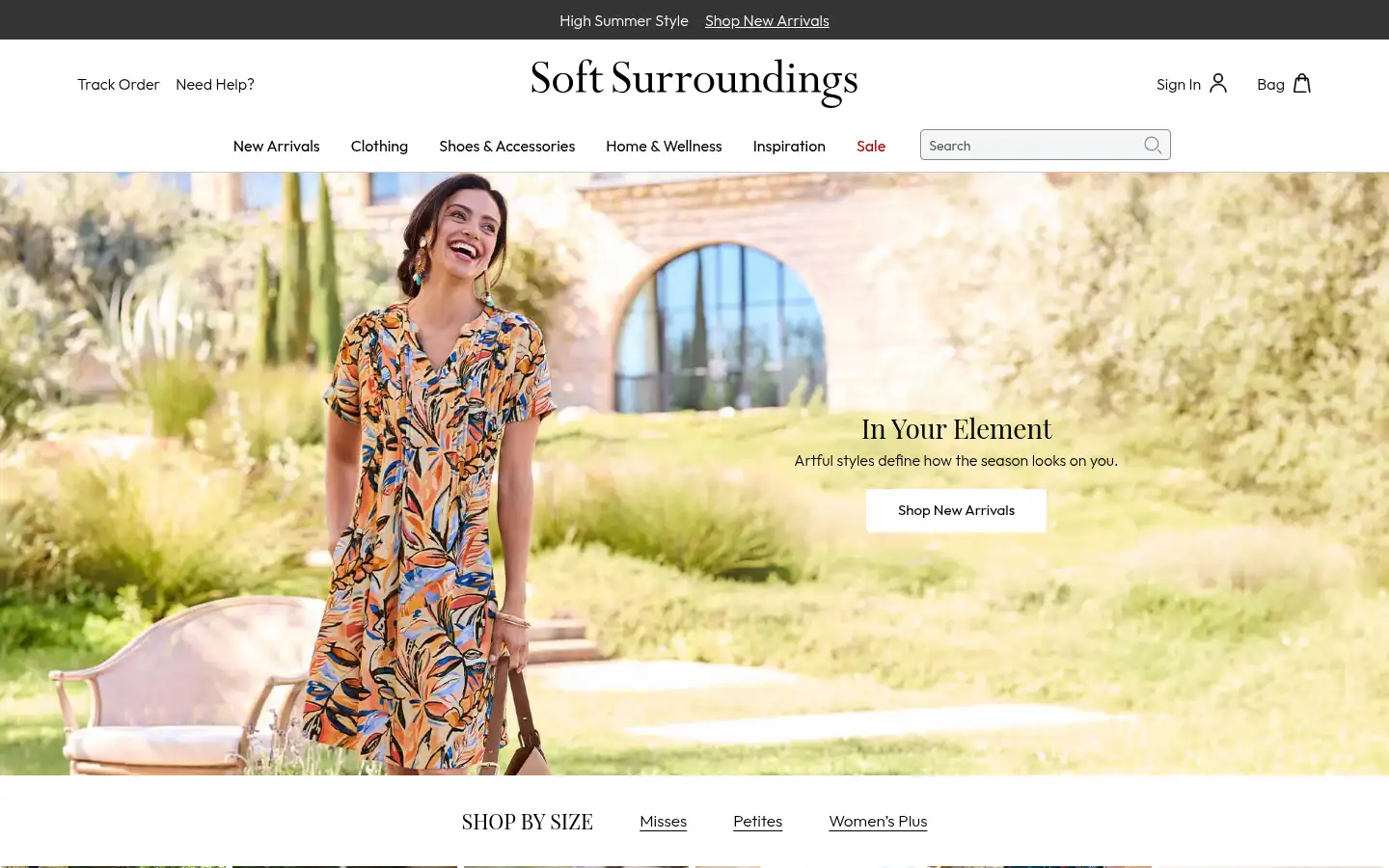 Screenshot of softsurroundings.com