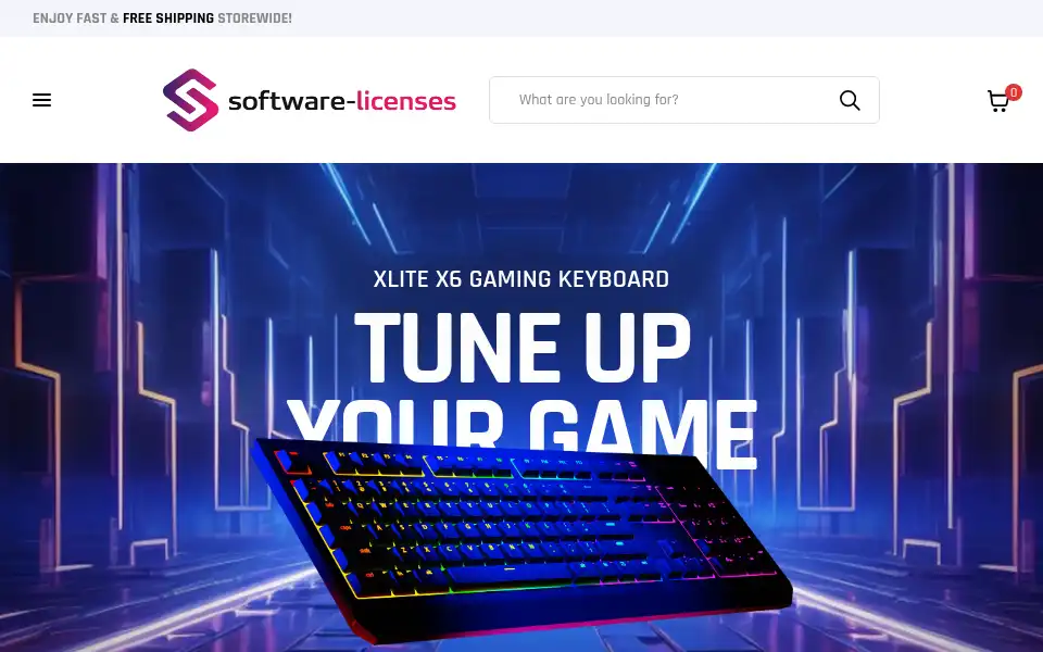 Screenshot of software-licenses.com