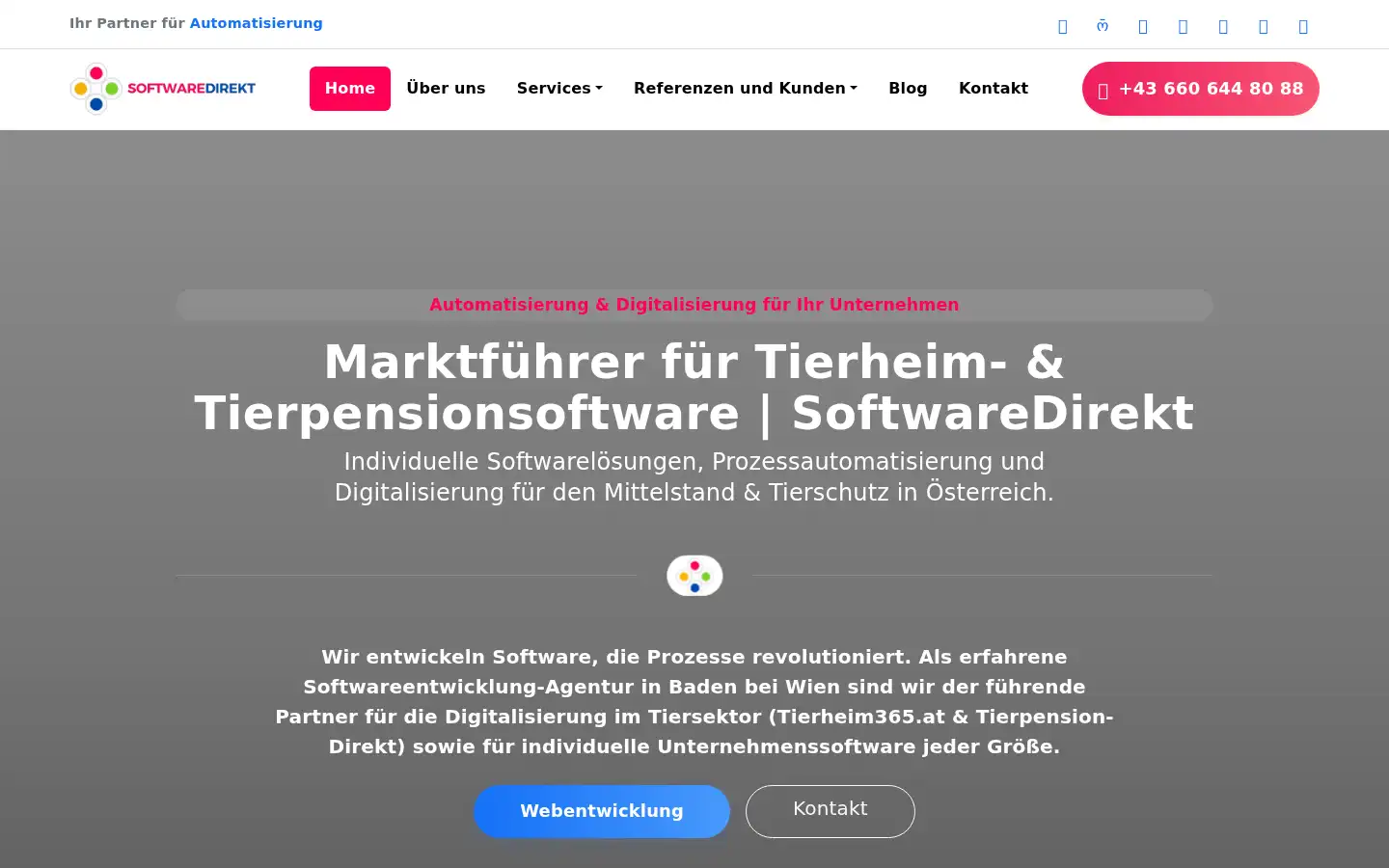 Screenshot of softwaredirekt.at