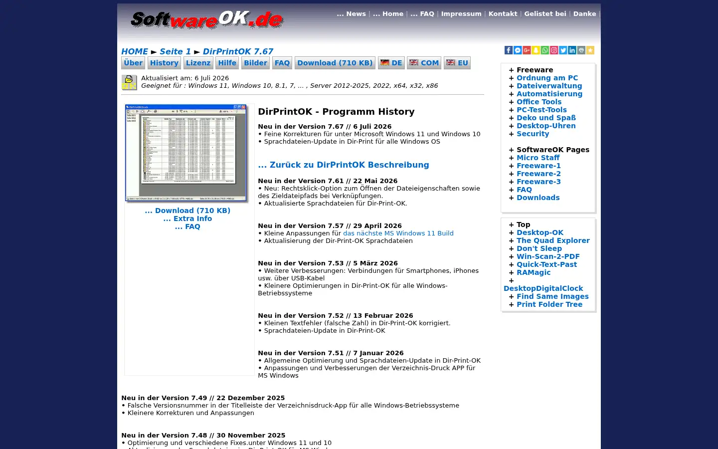 Screenshot of softwareok.de