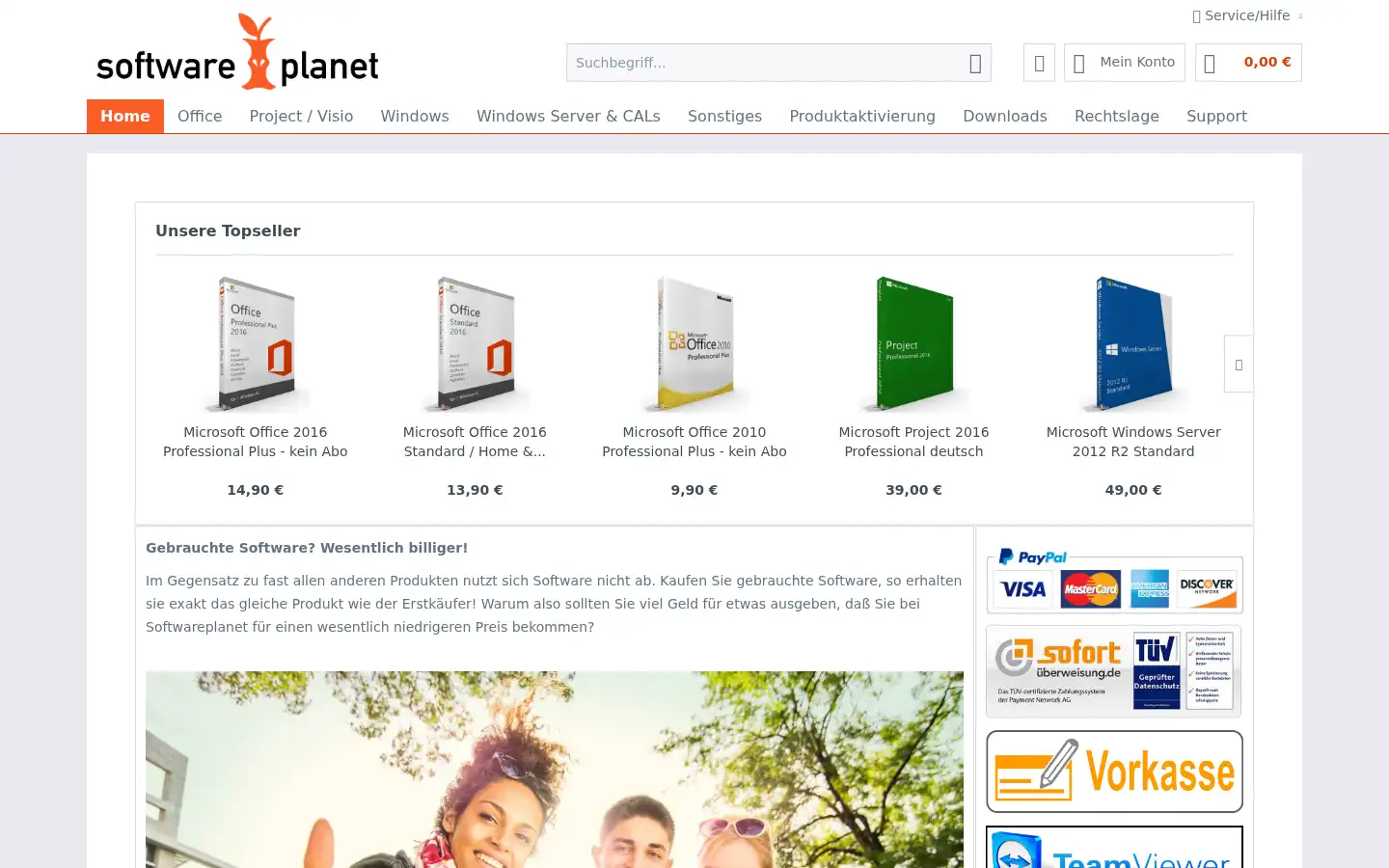 Screenshot of softwareplanet.eu