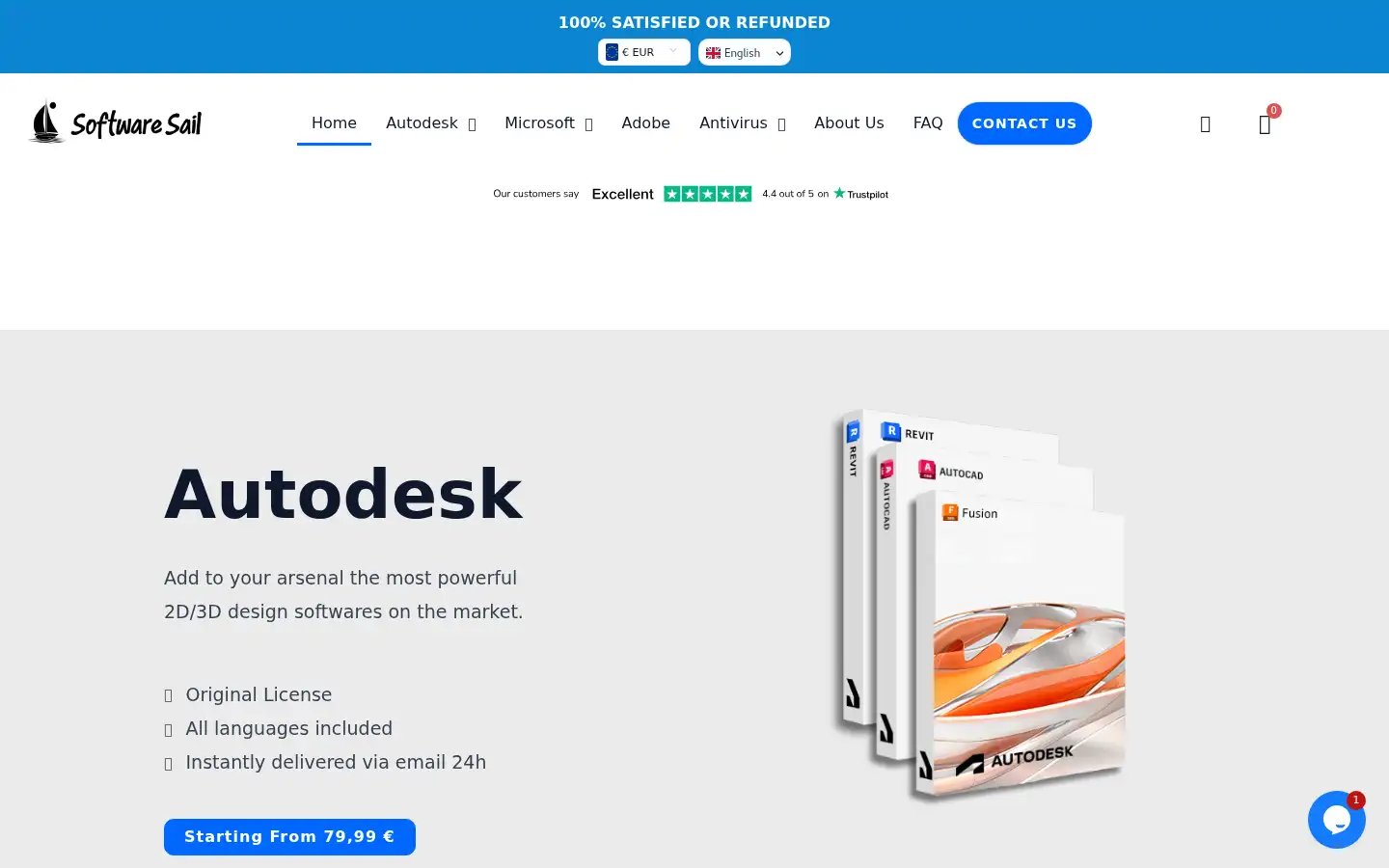 Screenshot of softwaresail.com