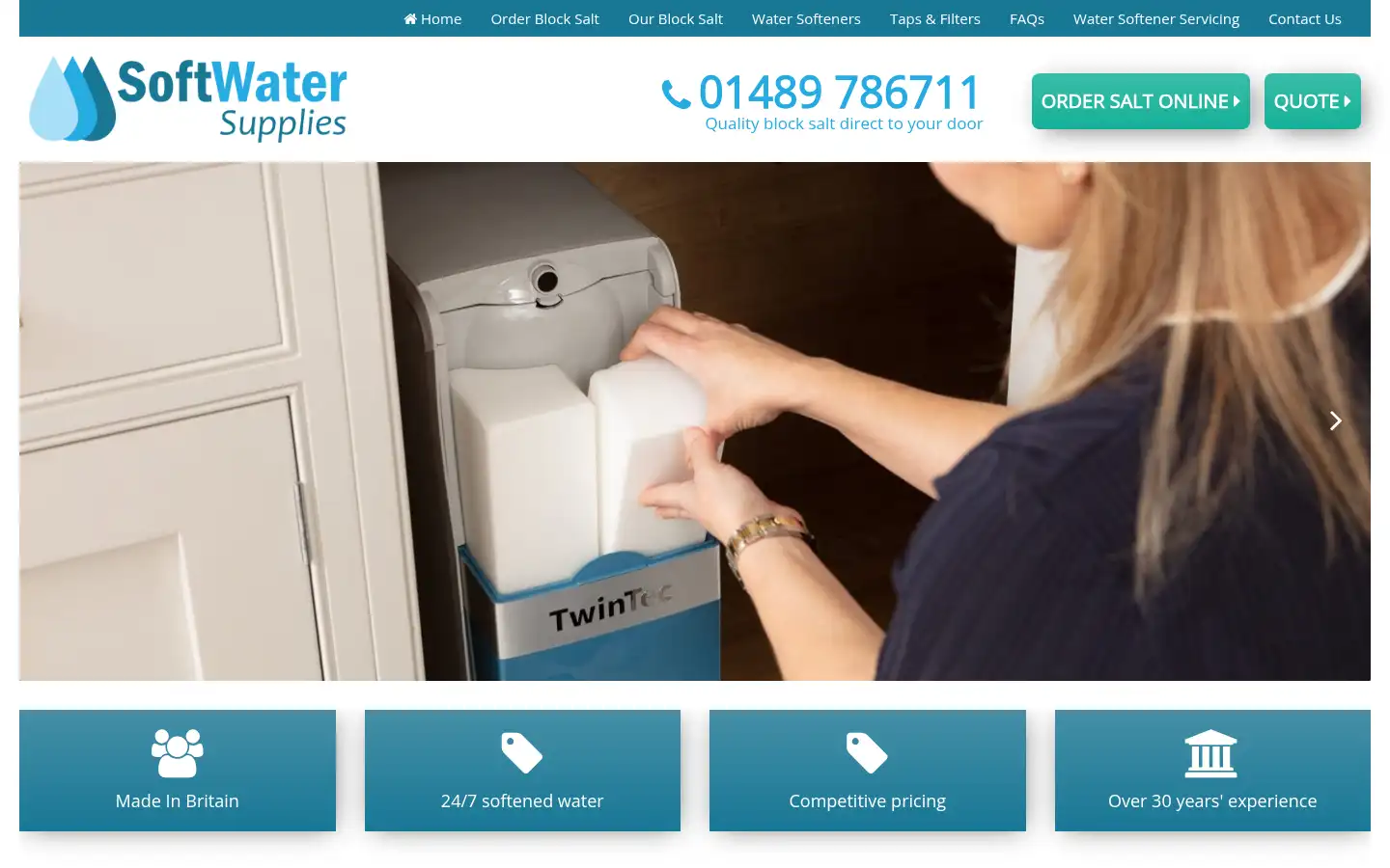 Screenshot of softwatersupplies.co.uk