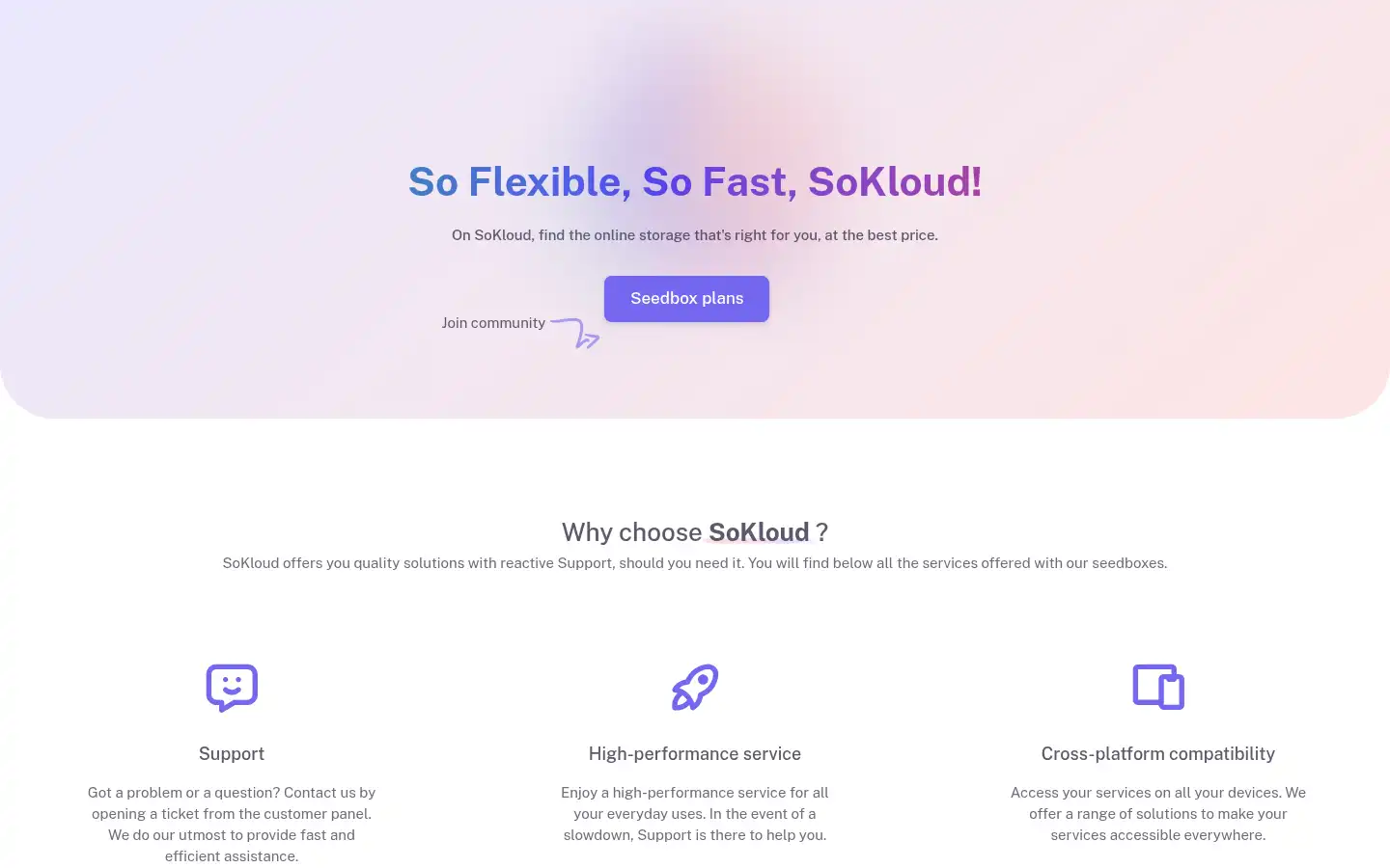 Screenshot of sokloud.com