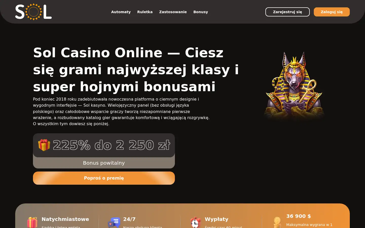 Screenshot of sol-casino.org.pl
