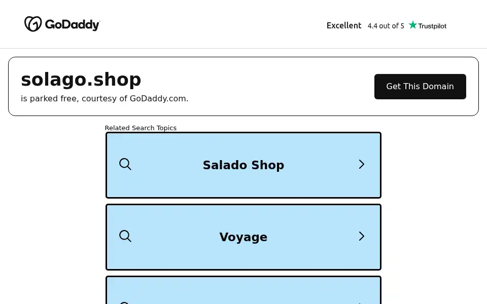 Screenshot of solago.shop