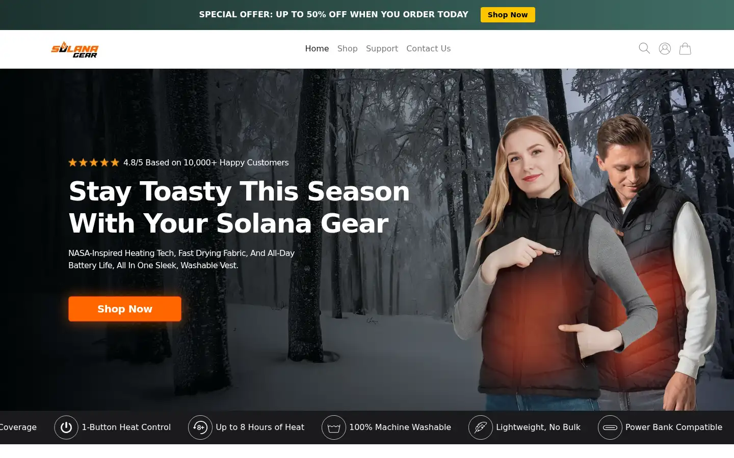 Screenshot of solanagear.com