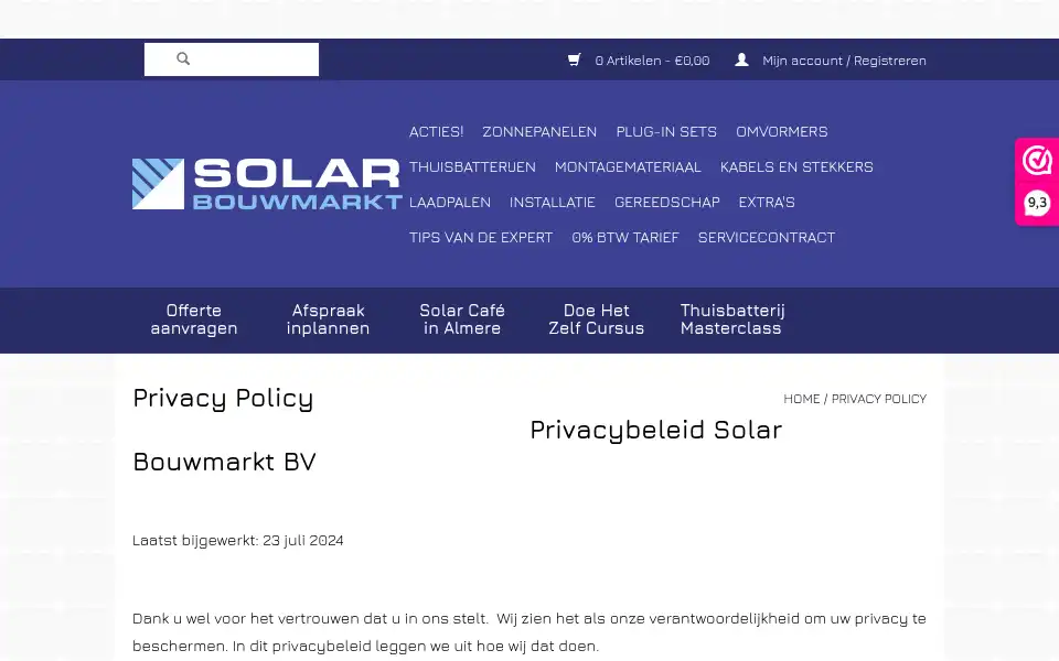 Screenshot of solar-bouwmarkt.nl