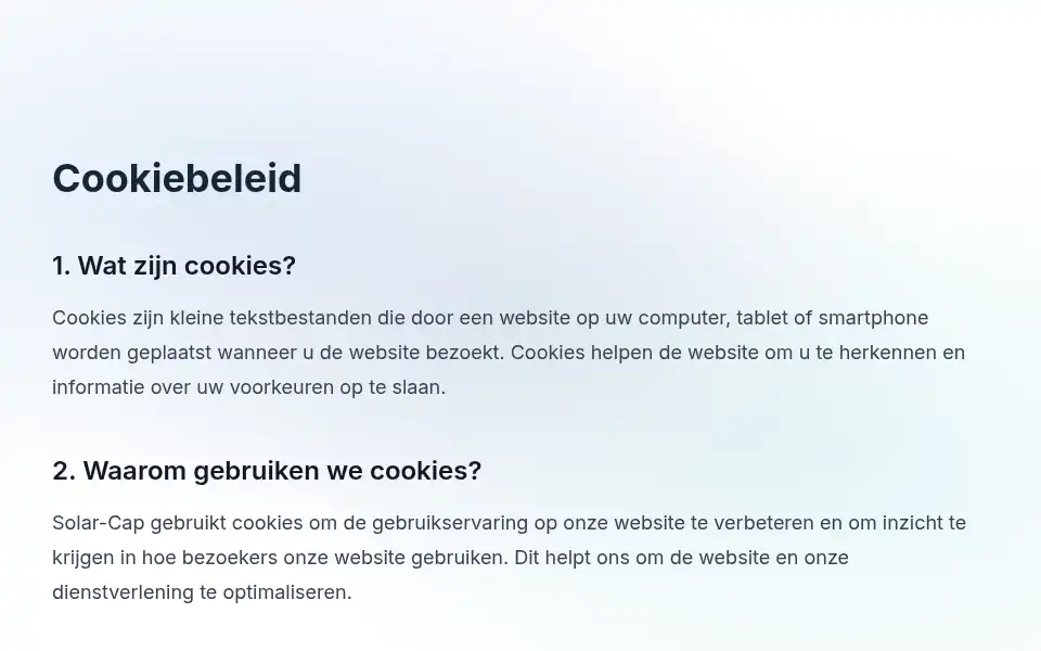 Screenshot of solar-cap.nl