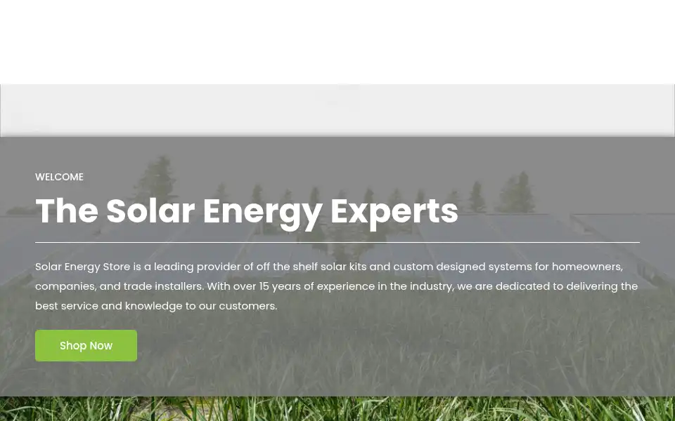 Screenshot of solar-energy-store.co.uk
