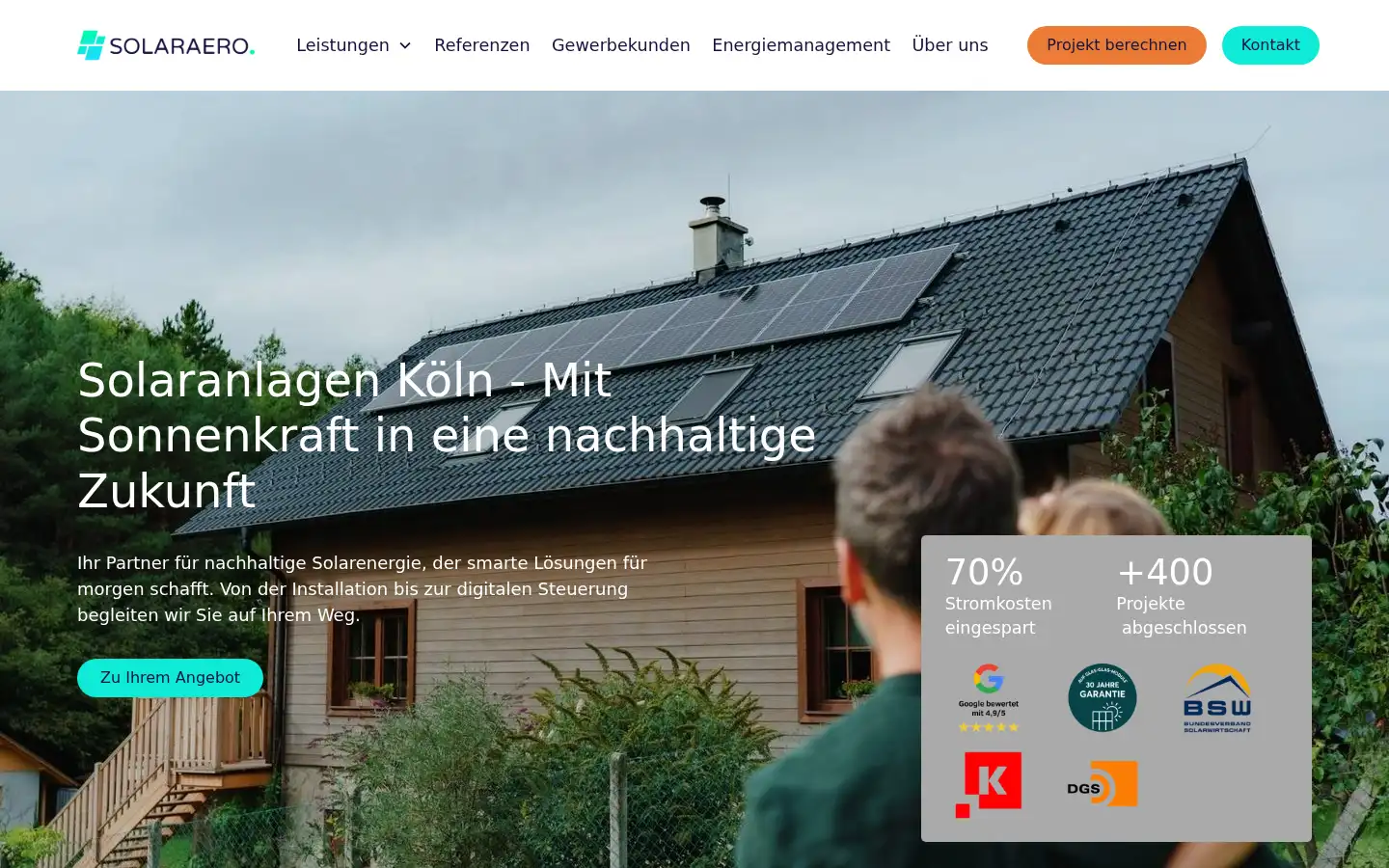 Screenshot of solaraero.de