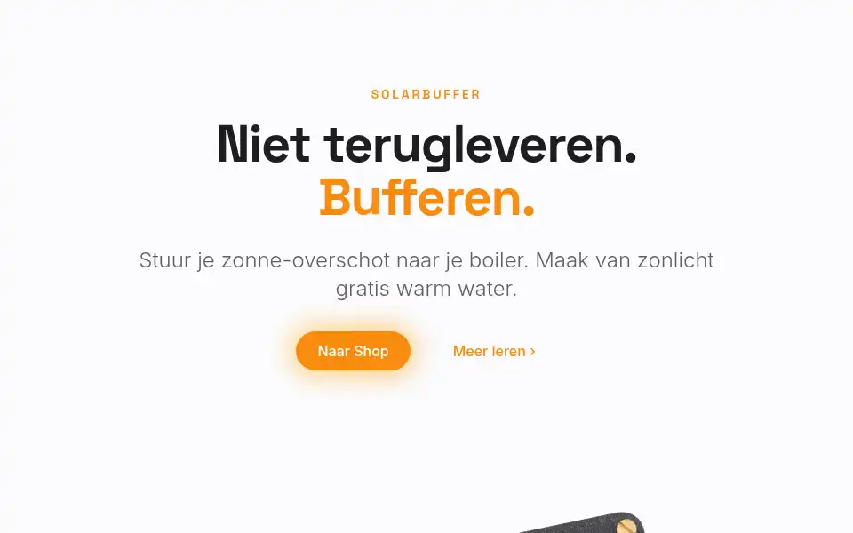 Screenshot of solarbuffer.nl