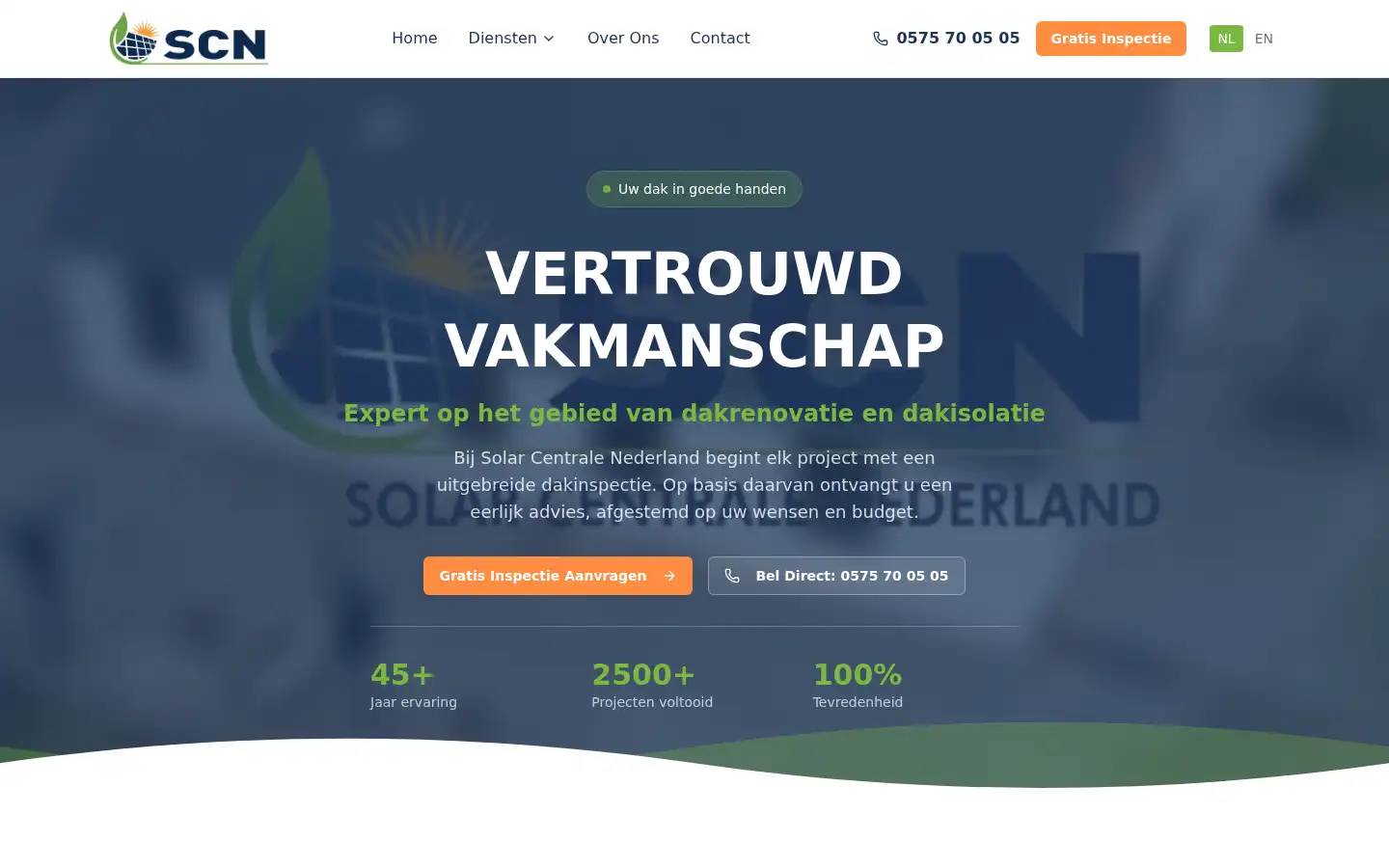 Screenshot of solarcentralenederland.nl