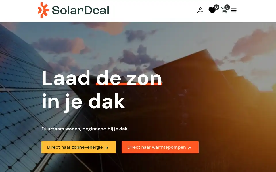 Screenshot of solardeal.nl