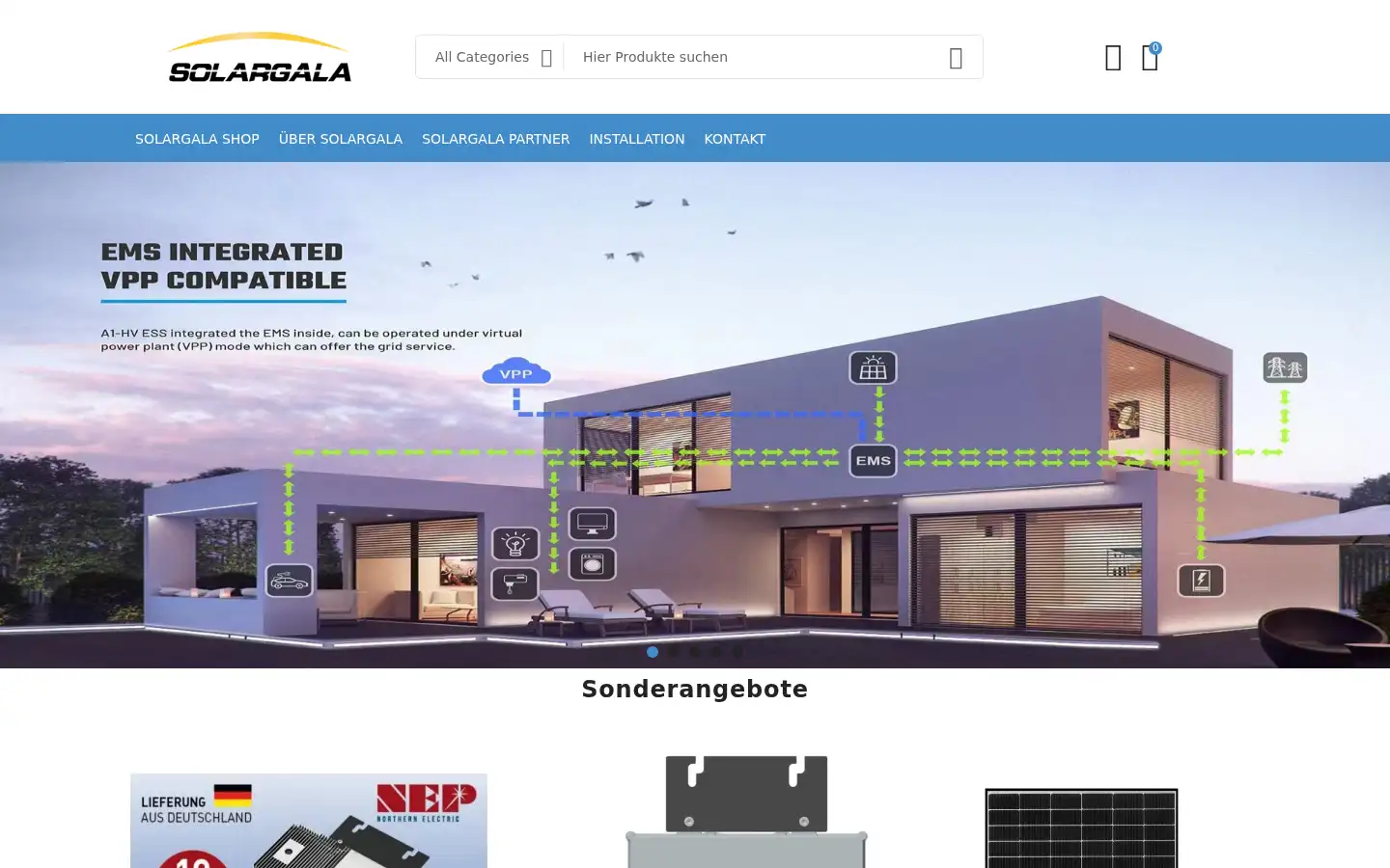Screenshot of solargala.de