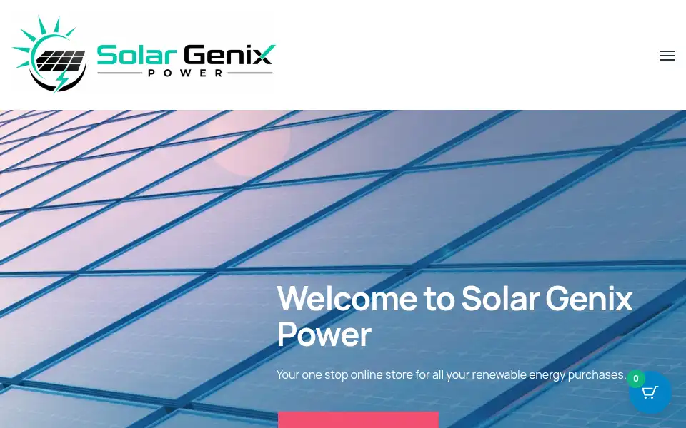 Screenshot of solargenixpower.com