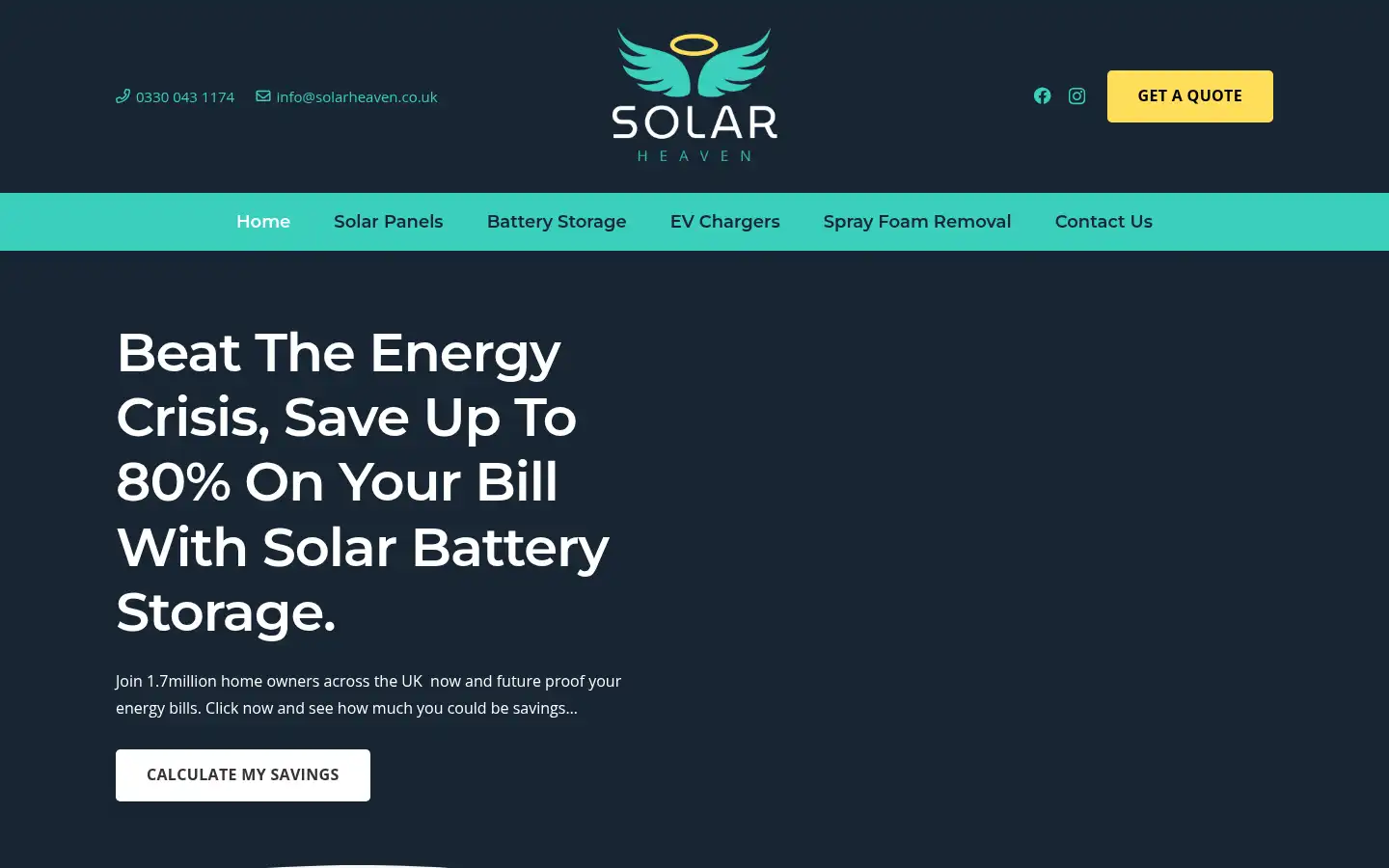 Screenshot of solarheaven.co.uk