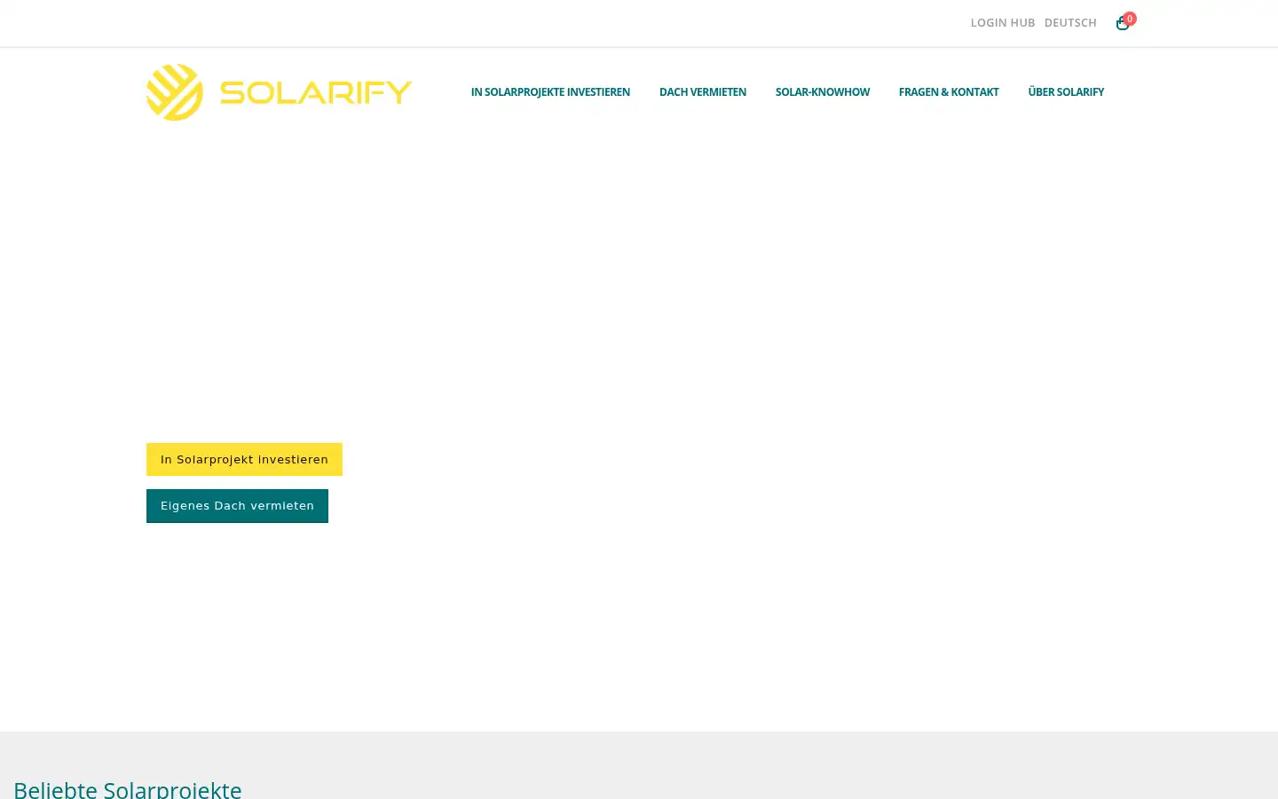 Screenshot of solarify.ch