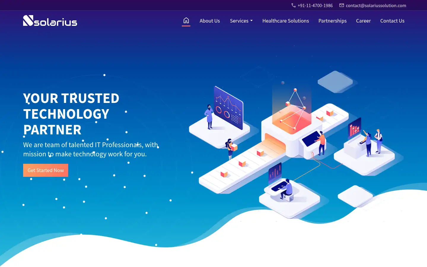 Screenshot of solariussolution.com