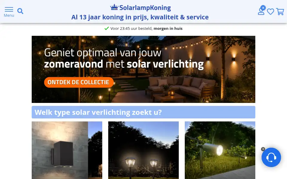 Screenshot of solarlampkoning.nl