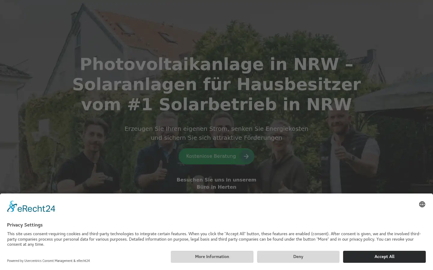Screenshot of solarnordwest.de