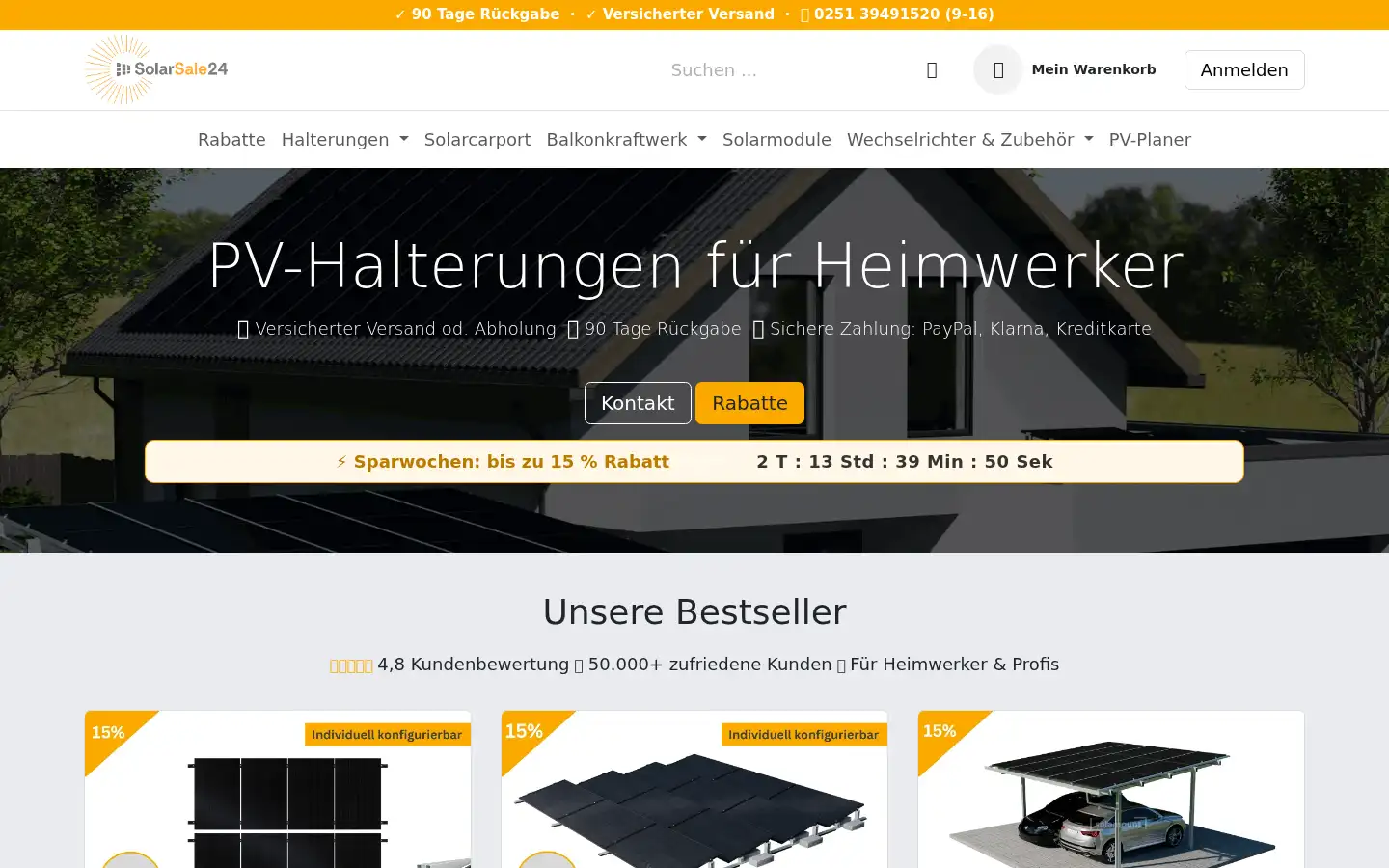 Screenshot of solarsale24.com