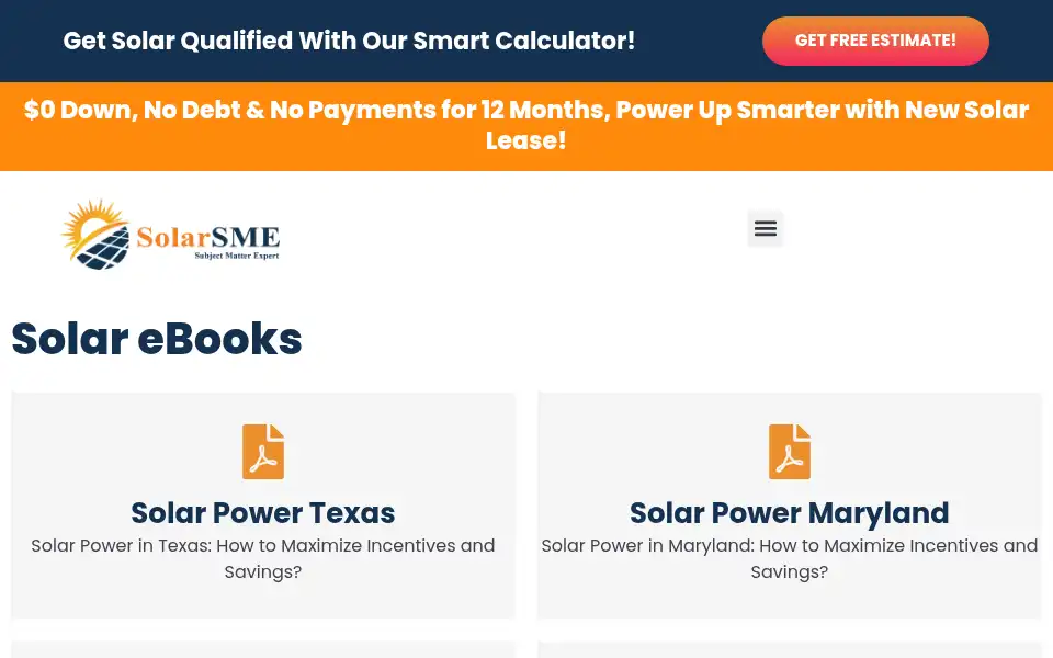 Screenshot of solarsme.com