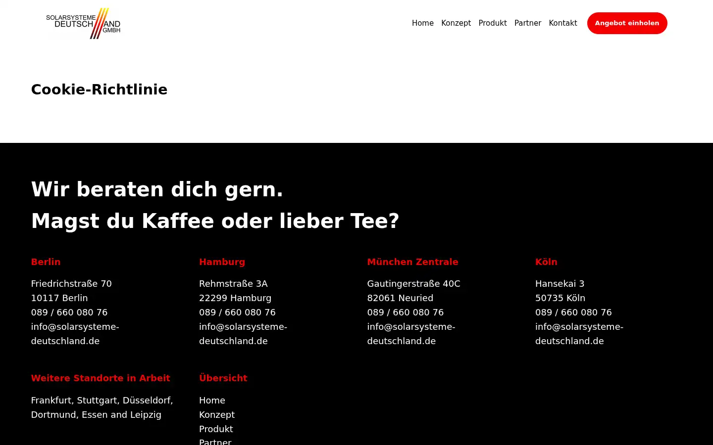 Screenshot of solarsysteme-deutschland.de