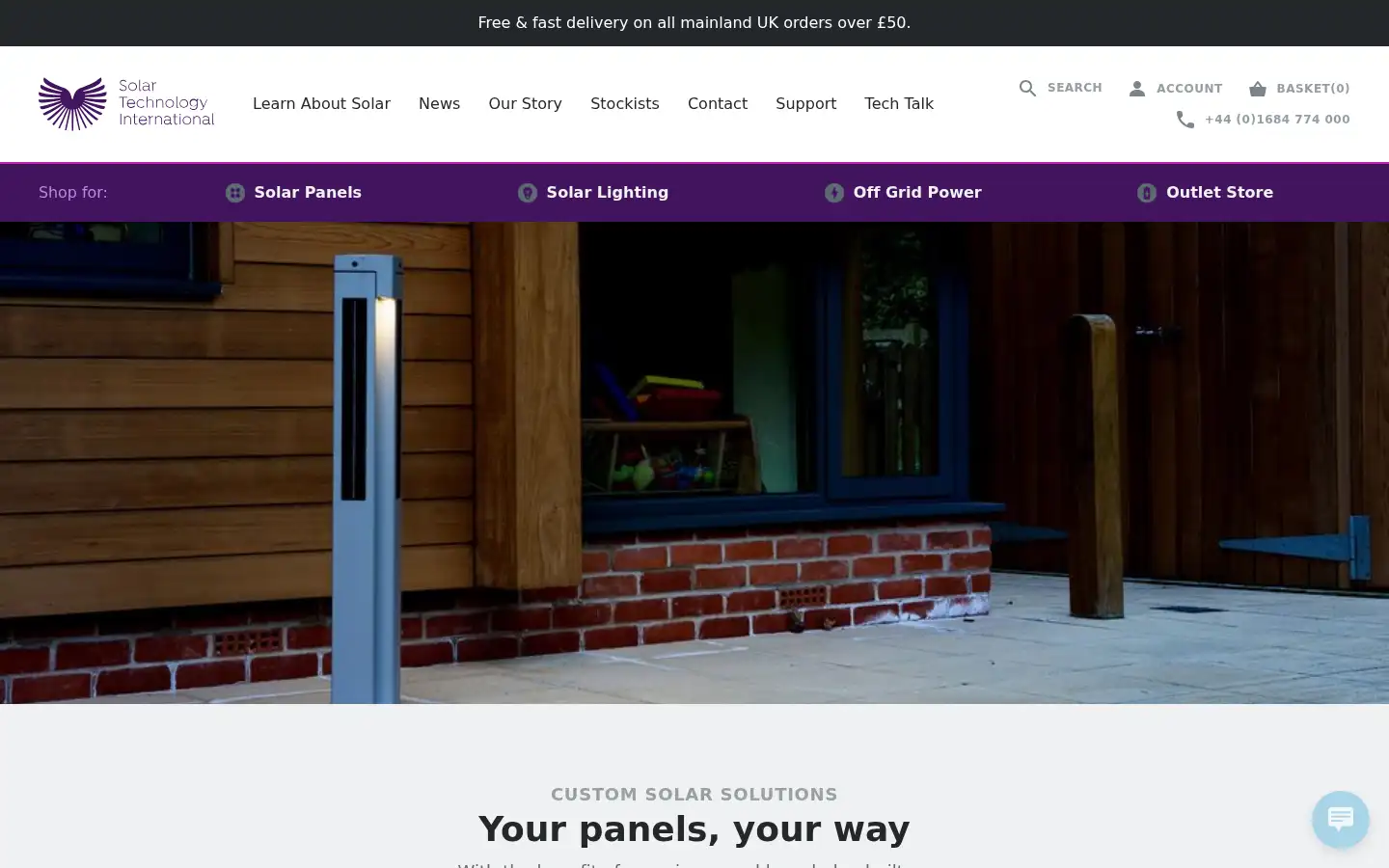 Screenshot of solartechnology.co.uk
