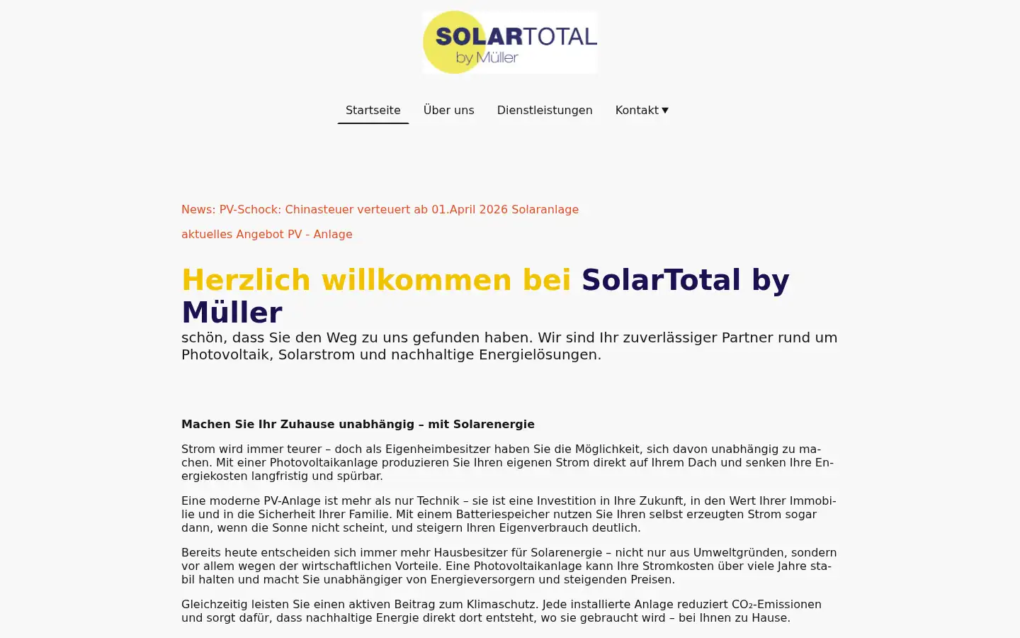 Screenshot of solartotal.de