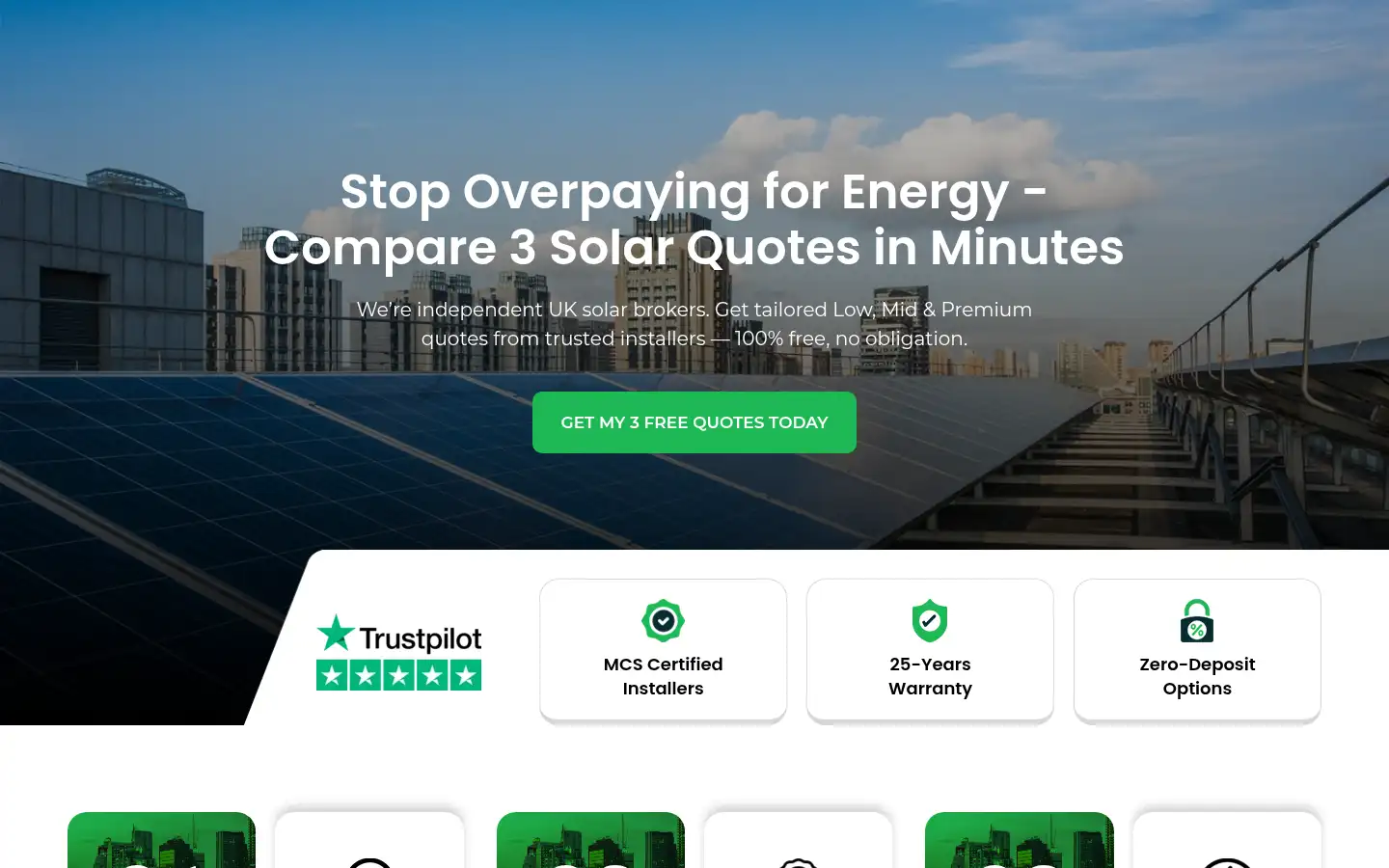 Screenshot of solarwisesolutions.co.uk