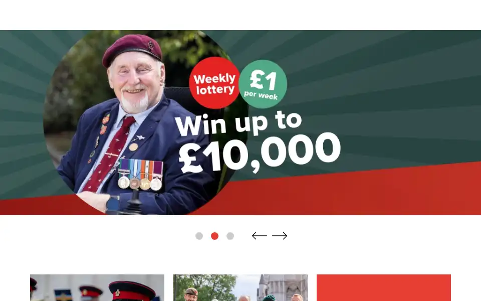 Screenshot of soldierscharity.org