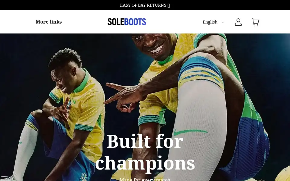 Screenshot of soleboots.com