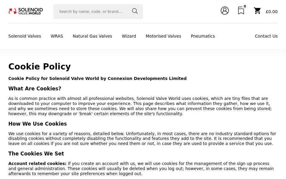 Screenshot of solenoid-valve.world