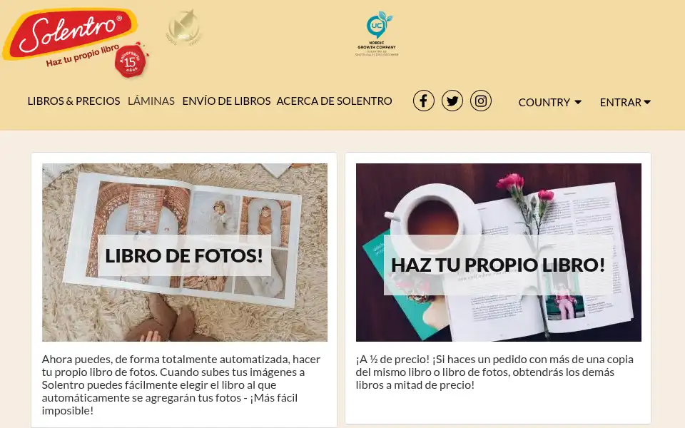 Screenshot of solentro.es