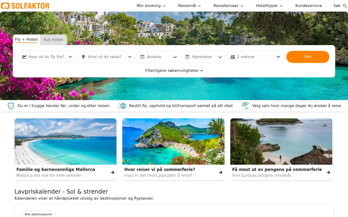 Screenshot of solfaktor.no